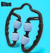 U Shape Trigger Point Massage Roller for Arm Leg Neck Muscle Tissue for Fitness Gym Yoga Pilates Sports 4 Wheel