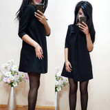 2017 New Summer Women Sweet Simple Loose Dress Bodycon Cute Female O-Neck Half Sleeve Green Blue Mini dress Plus Size Vestido