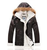 Free shipping Men's winter new brand high-grade sheep skin Top grade leather jacket flight Coats M-XXL