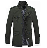 Free shipping Men's Trench Jacket Male Overcoat Casual Solid Jacket Men's Jacket Cotton Fashion Stand collar Men's Coat 109