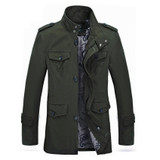Free shipping Men's Trench Jacket Male Overcoat Casual Solid Jacket Men's Jacket Cotton Fashion Stand collar Men's Coat 109