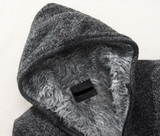 Free Shipping Men's clothing knitted outerwear male thickening hood sweater outerwear Men liner cardigan sweater male