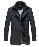 Free shipping Men Wool Blends Overcoat Fashion Casual Winter Men's Jacket Coat Brand-clothing Cashmere Outerwear 155hfx