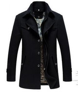 Free shipping Men Wool Blends Overcoat Fashion Casual Winter Men's Jacket Coat Brand-clothing Cashmere Outerwear 155hfx