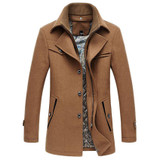 Free shipping Men Wool Blends Overcoat Fashion Casual Winter Men's Jacket Coat Brand-clothing Cashmere Outerwear 155hfx