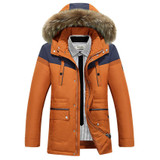 Free shipping Men Parka Clothing Quality Thick Warm Winter Jacket Men Fashion Casual Cotton Hooded Coat Jacket Pocket 190hfx