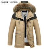 Free shipping Men Parka Clothing Quality Thick Warm Winter Jacket Men Fashion Casual Cotton Hooded Coat Jacket Pocket 190hfx