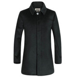 Free shipping Men 2017 Winter New Long Wool Blends Coat Slim Fit Mens Coat Jacket Casual Manteau Homme Fashion Overcoat 155hfx