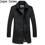 Free shipping Men 2017 Winter New Long Wool Blends Coat Slim Fit Mens Coat Jacket Casual Manteau Homme Fashion Overcoat 155hfx