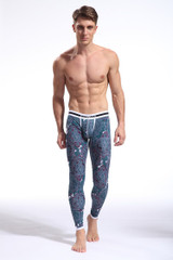Free shipping male underwear cotton thin warm pants men's long johns jeans single orders Thermal  Underpants Size S M L XL