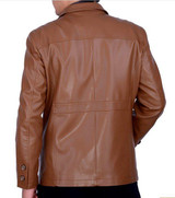 Free shipping Man leather business furs suit brought the sheep skin coat men Genuine Leather jacket