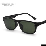 Free Shipping Magnetic Polarized Sunglasses Clip Latest Design Sunglasses Ultra Light Eyeglasses Rx Available F5127 Col.2