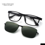 Free Shipping Magnetic Polarized Sunglasses Clip Latest Design Sunglasses Ultra Light Eyeglasses Rx Available F5127 Col.2