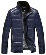 FREE SHIPPING hot 2016 NEW Genuine leather down coat mens sheepskin leather jackets slim design mink hair short jacket , M-XXXL