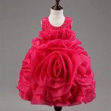 Free shipping High quality Flower girl dresses for weddings Elegant Girl Performances Dress Princess Kids Dress JLFS005