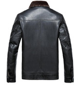 Free shipping !!!Men's fur one piece leather clothing genuine leather fur jacket Business casual warm outerwear / M-4XL