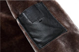 Free shipping !!! Fur one piece men's genuine sheep skin leather jacket slim Detachable cap winter warm fur coat / M-4XL