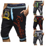 Free Shipping  Outdoors Joggers Men 2016 New Fashion Letter Print Harem Pants Calf-Length Pants Men Trousers Sportswear
