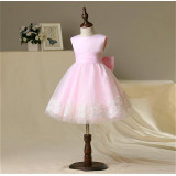 Free shipping  New flower girl dresses  Lace Pink  flower girl dress  2-10 age