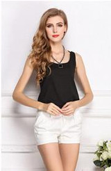 Free shipping  new 2016 Fashion Women Chiffon Sleeveless Shirt Vest Vest Tank Tops Blouse Waistcoat  7