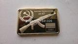 Free shipping  3pcs/lot, GOLD INGOT - AK47 Mikhail Kalashnikov Commemorative Bar 24kt .999 Russian SOVIET