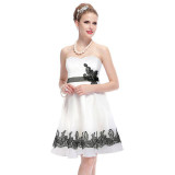 Free Shipping  03962   Strapless White Short Cocktail Dress