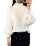 Free Ostrich Winter Sweater Women 2018 Fashion Turtleneck Batwing Sleeve Pullovers Loose Knitted Sweaters Female Jumper Tops D30