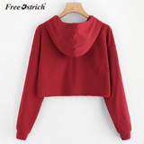 Free Ostrich Sweatshirt Hoodies Women Long Sleeve Floral Embroidery Hooded Sudadera Mujer sweatshirt Women Tumblr Harajuku No8