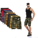 Camo Military Shorts Bermuda 2017 Summer Camouflage Cargo Shorts Men Cotton Loose Tactical Short Pants No Belt