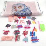 CAMMITEVER 2017 New 5D Diamonds Full Drill Cartoon Animal Owl Stick Drill Cross Diamonds Embroidery Animals Diamond Painting