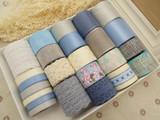 CAMMITEVER 24PCS/SET Trendy Grosgrain Satin Ribbon Mixed Size/Style For Wedding Party Christmas Decoration DIY Gift Craft