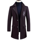 Brand Men Clothing New Arrival Men Casual Wool Coat British Slim Long Woolen Overcoat Woolen Cloth Trench Coat
