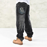 Brand Men Baggy Jeans Denim Loose Washing Jeans Men Hip Hop biker jeans Long Skateboard Relaxed Fit Jeans Mens Harem Pants Black