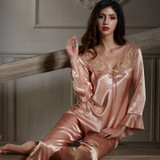 Brand Luxury Couples Silk Pajamas Sets Men's Sleepwear Pyjamas Mens Faux Silk Satin Pajamas Women Sleepwear Pajamas Robes Gifts