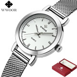 Brand Luxury Rose Gold Women Watches Ladies Quartz Analog Clock Girl Casual Watch Women Steel Bracelet Wrist Watch Montre Femme