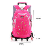 Brand Kids Travel Trolley Backpack On wheels Girl's Trolley School bags Children's Travel luggage Rolling Bag School Backpacks