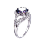 Brand Jewelry 5ct Genuine Rainbow Fire Mystic Topaz Ring Gift For Women Solid 925 Sterling Silver Jewelry Retro Accessories
