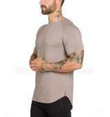 Brand gyms clothing fitness t shirt men fashion extend hip hop summer short sleeve t-shirt cotton bodybuilding muscle engineers