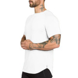 Brand gyms clothing fitness t shirt men fashion extend hip hop summer short sleeve t-shirt cotton bodybuilding muscle engineers