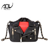 Brand Designer Motorcycle Bags Women Clothing Shoulder Jacket Messenger Bag Women Leather Handbags Sac A Main Femme De Marque