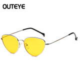 Brand Designer Cat Eye Sun Glasses For Women 2017 Cateye Mirror Sunglass Luxury Eyewear Retro Vintage Oversized Sunglass Shades