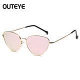 Brand Designer Cat Eye Sun Glasses For Women 2017 Cateye Mirror Sunglass Luxury Eyewear Retro Vintage Oversized Sunglass Shades