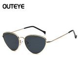 Brand Designer Cat Eye Sun Glasses For Women 2017 Cateye Mirror Sunglass Luxury Eyewear Retro Vintage Oversized Sunglass Shades