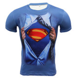 Brand Clothing 2016 Superhero Compression Shirt 3D Captain America Punisher Superman T Shirt Bodybuilding Crossfit t-shirt