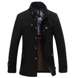 Brand Clothing 2016 Winter Jakets For Men And Parks stand-up collar men's windbreaker jacket thickened woolen coat MC347