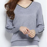 NEW autumn winter women's knitted Cashmere Sweater pullover V-neck Sweaters female fashion wild Wool sweater Slim14 color