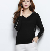 NEW autumn winter women's knitted Cashmere Sweater pullover V-neck Sweaters female fashion wild Wool sweater Slim14 color