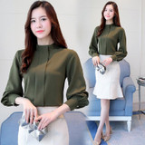 New Autumn Women Blouse Long Sleeve Chiffon Blouse Mujer Fashion Ladies Shirts Casual Blusa Feminino Tops Plus Size Lady Shirt