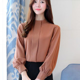 New Autumn Women Blouse Long Sleeve Chiffon Blouse Mujer Fashion Ladies Shirts Casual Blusa Feminino Tops Plus Size Lady Shirt