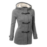 New Autumn Winter Women Parkas Coat Fashion Women's Overcoat Female Long Hooded Coat Zipper Horn Button Outwear Parkas For Women New Autumn Winter Women Parkas Coat Fashion Women's Overcoat Female Long Hooded Coat Zipper Horn Button Outwear Parkas For Women